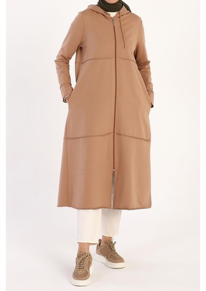 Bisküvi-Kapüşonlu Fermuarlı Hırka fiyatları