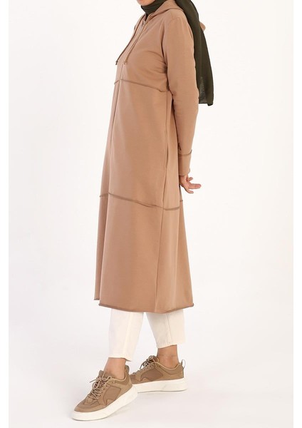 Bisküvi-Kapüşonlu Fermuarlı Hırka fırsatları