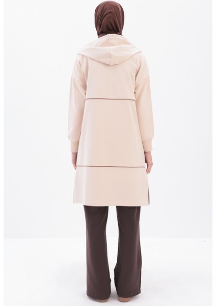 Taş-Saten Ara Biyeli Sweat Hırka modelleri