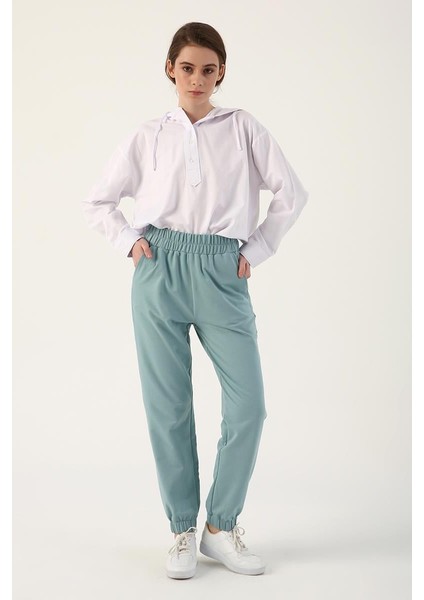 Koyu Mint-Jogger Eşofman Altı