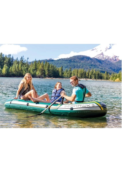 Intex Seahawk 3 Model Bot+Kürek+Pompa Seti - 295 x 137 x 43 cm | Mavi Su Dünyası 68380