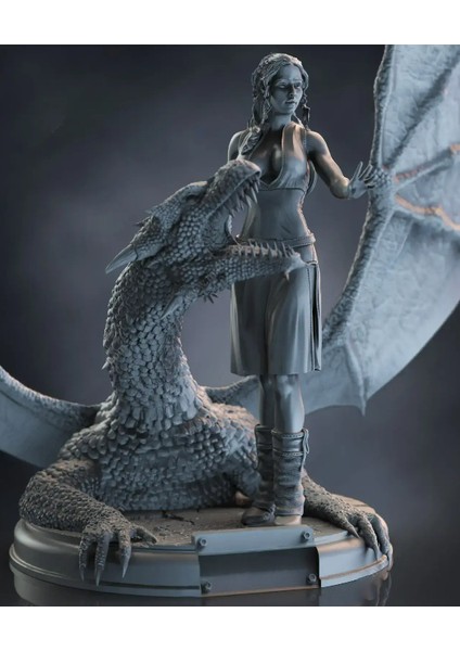 Game Of Thrones 'khaleesi ve Ejderha' Figürü - 15 cm