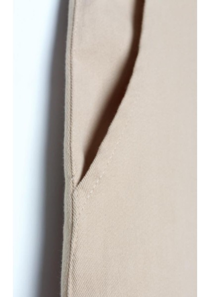 Açık Bej-Pamuklu Kargo Cepli Bol Paça Pantolon indirimleri