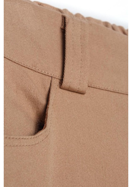 BEJ01-PAMUKLU Geniş Paça Katlamalı Pantolon