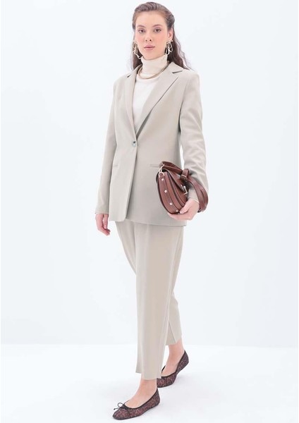 Bej-Astarlı Blazer Ceket modelleri