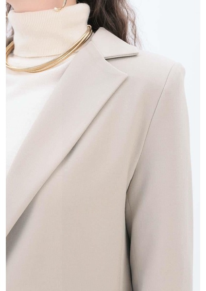 Bej-Astarlı Blazer Ceket indirimleri