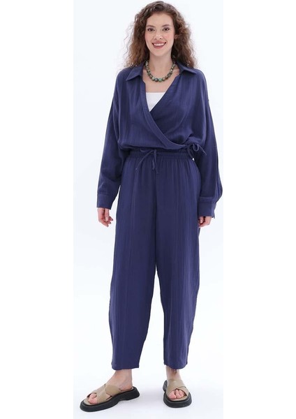 İNDIGO-Pamuklu Cepli Müslin Pantolon fiyatları