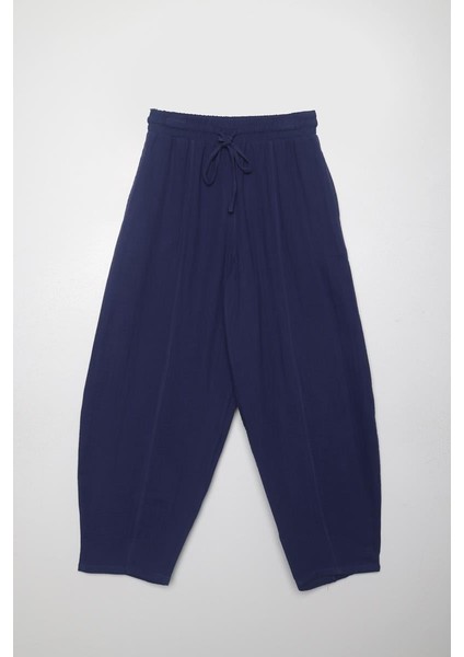 İNDIGO-Pamuklu Cepli Müslin Pantolon indirimleri