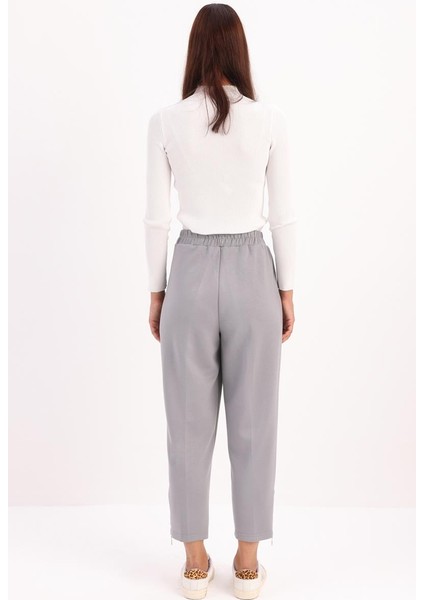 Gri-Paçası Fermuarlı Pantolon fırsatları