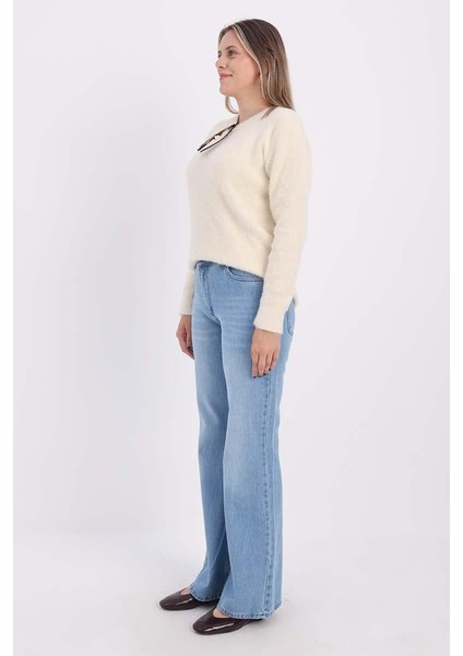 MAVI-Pamuklu Ispanyol Paça Pantolon modelleri