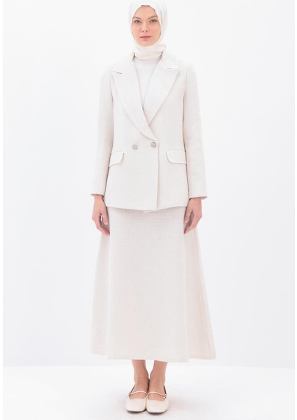 Beyaz-Simli Tüvit Kumaş Blazer Ceket fiyatları