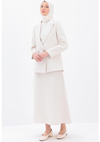 Beyaz-Simli Tüvit Kumaş Blazer Ceket modelleri