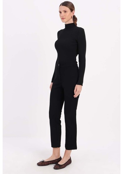 Siyah-Rahat Kalıp Dar Paça Pantolon modelleri