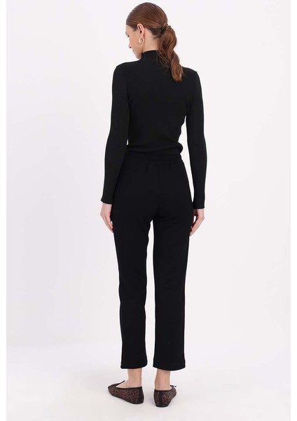 Siyah-Rahat Kalıp Dar Paça Pantolon fırsatları