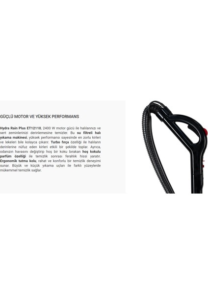 Hydra Rain Plus Su Filtreli Halı Yıkama & Süpürme Makinesi Hepsi Bir Arada 2400 W