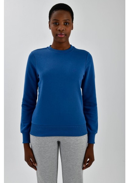 Kadın Sol Göğsü Logo Detaylı Sweatshirt