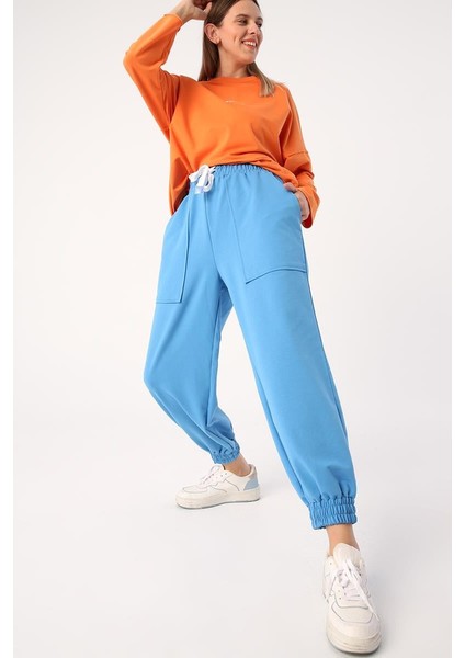 Saks-Büyük Cep Detaylı Eşofman Altı