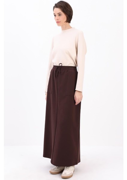 Kahve-Iki Cepli Etek modelleri