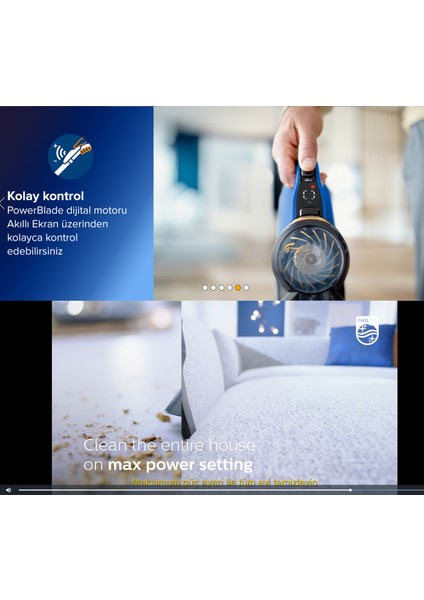 LED 360° Emiş Başlığı Speedpro Max Kablosuz Dikey Süpürge , Mini Turbo Fırça Philips Traş ve Vucüt Bakım Seti+ Lambader Hediye
