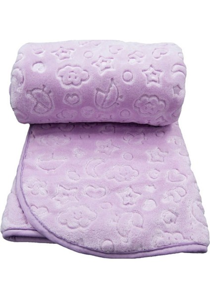 Yumuşacık peluş bebek battaniyesi, pembe, rahat ve sıcacık, 100 x 150 cm