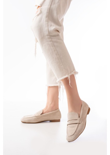 302 Bej Süet Günlük Kadın Babet fiyatları