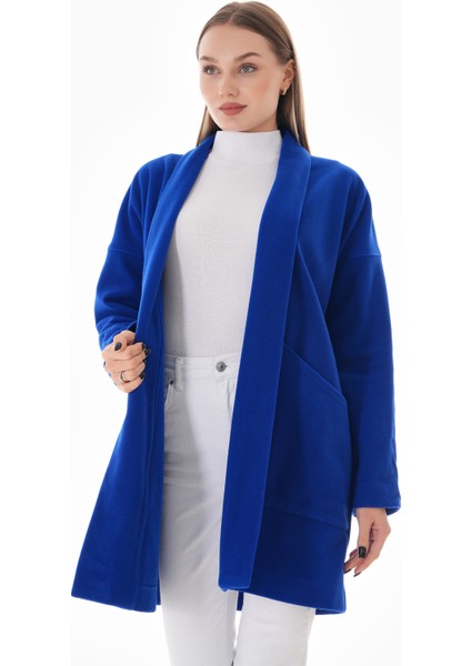 Gigitex Saks Mavi Kaşe Kaban Cepli Standart Oversize 36-44 Boy 90 cm fiyatları