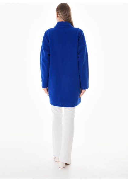 Gigitex Saks Mavi Kaşe Kaban Cepli Standart Oversize 36-44 Boy 90 cm indirimleri