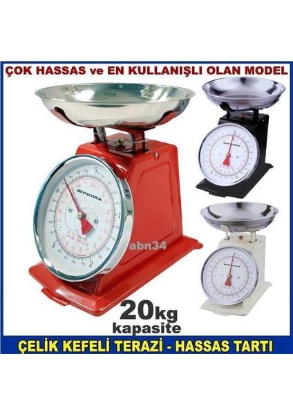 Metal Gövde 20 kg Kapasiteli Kefeli Ibreli Manuel Terazi fiyatları
