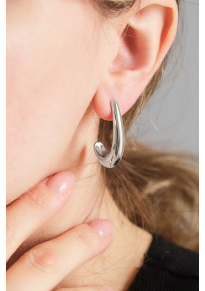 Silver Parlak Ay Küpe fiyatları