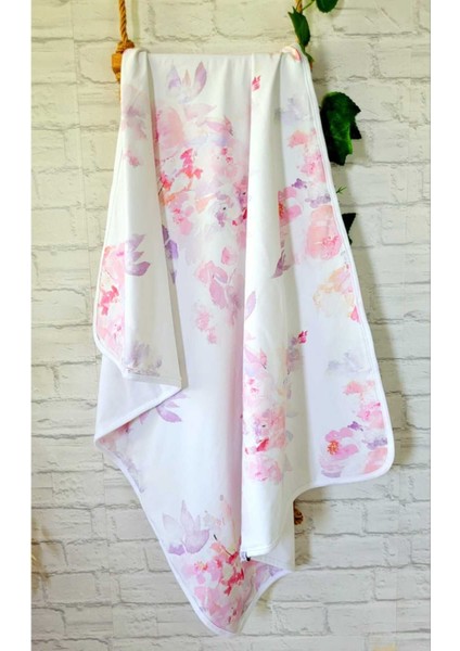 %100 Pamuklu Çift Katlı Penye Kız-Erkek Yenidoğan/bebek Kundak BATTANIYE75X90CM / Ebruli