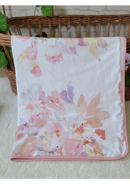 %100 Pamuklu Çift Katlı Penye Kız-Erkek Yenidoğan/bebek Kundak BATTANIYE75X90CM / Ebruli modelleri