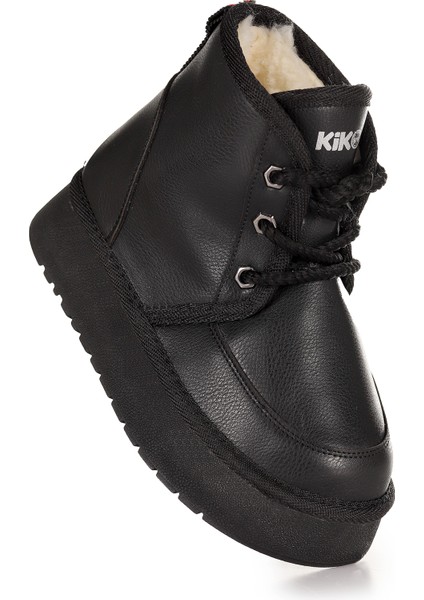 Buck Cilt Bağcıklı Kız Çocuk Bot Ayakkabı