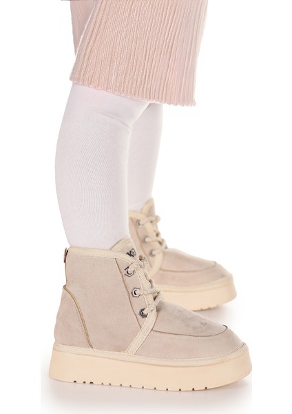 Buck Nubuk Bağcıklı Kız Çocuk Bot Ayakkabı fırsatları