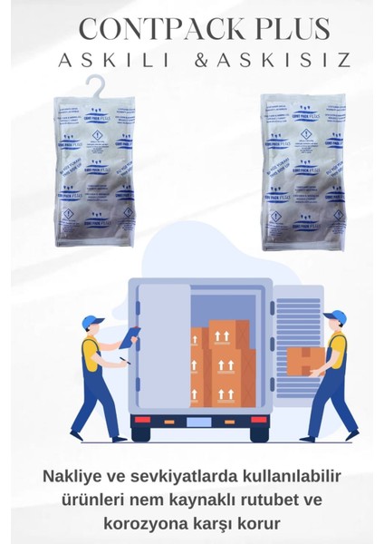 Contpack Plus Askılı Nem Alıcı Rutubet Engelleyici Konteyner Kurutucu 20 Adet 7600 Gr. fırsatları