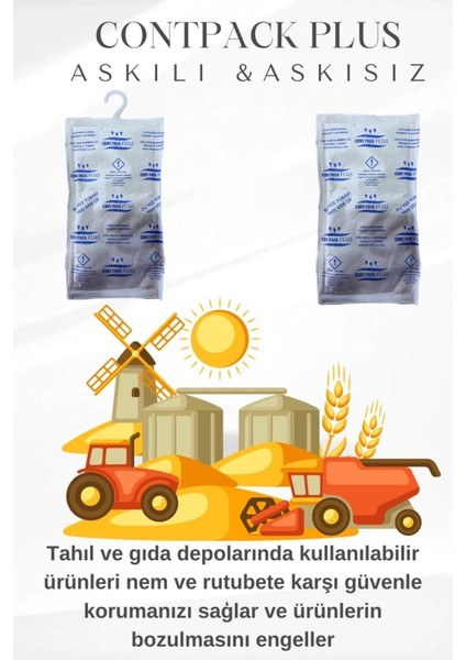 Contpack Plus Askılı Nem Alıcı Rutubet Engelleyici Konteyner Kurutucu 20 Adet 7600 Gr. indirimleri