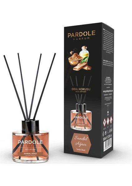 100 ml Sandal Ağacı Bambu Çubuklu Oda Kokusu - Odunsu Çubuklu Oda Kokusu