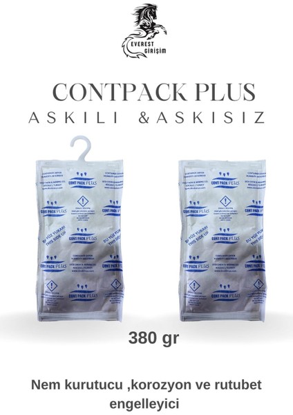 Plus Askısız Nem Alıcı Rutubet Engelleyici Konteyner Kurutucu 2 Adet 760 Gr