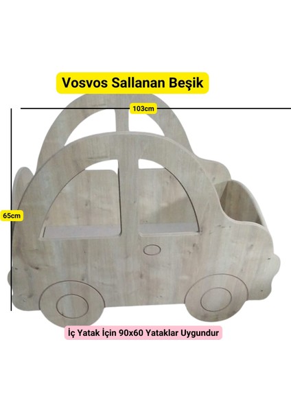 Mukotoys Vosvos Temalı Sallanan Beşik Mdf 103X65CM