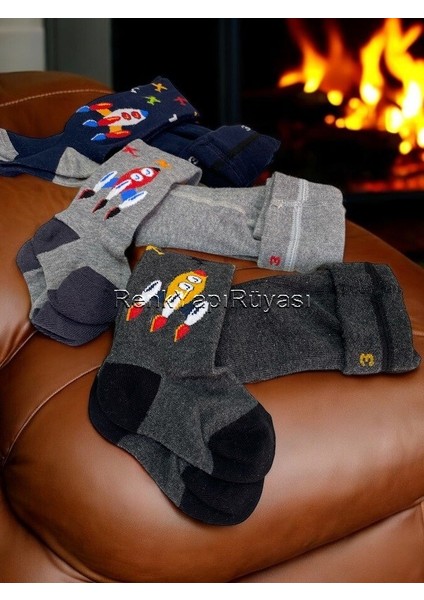 3 Adet Pamuklu Külotlu Çorap, 3 Adet Kilotlu Çorap, Erkek Çocuk Külotlu Çorap %80 Pamuk