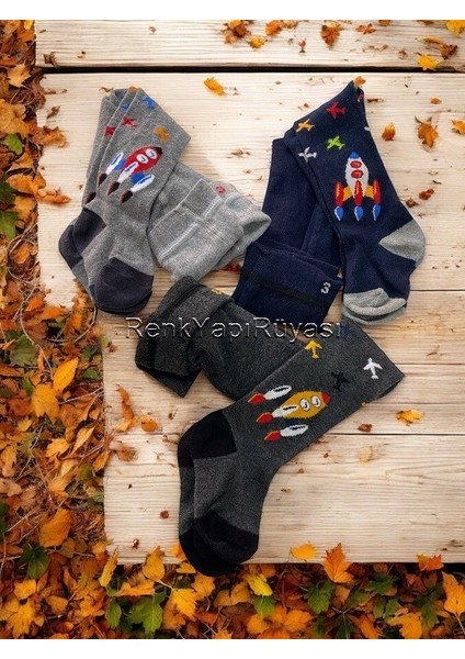 3 Adet Pamuklu Külotlu Çorap, 3 Adet Kilotlu Çorap, Erkek Çocuk Külotlu Çorap %80 Pamuk modelleri