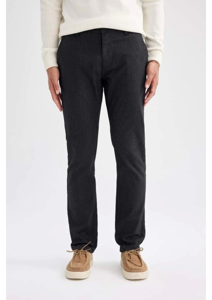 D1050 Chino Pantolon Regular Fit Cepli Düz Paça