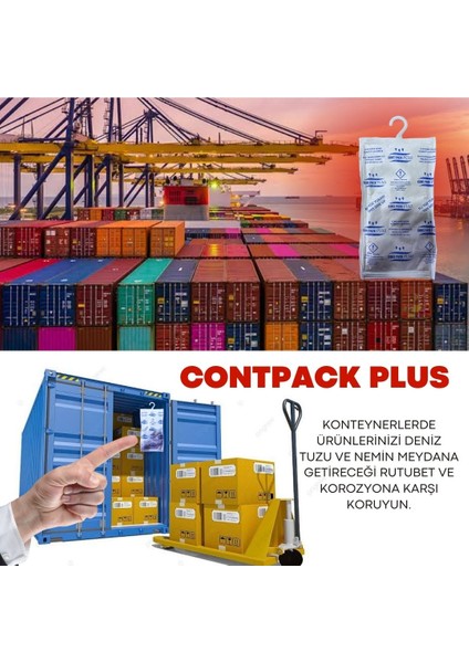 Contpack Plus Askısız Nem Alıcı Rutubet Engelleyici Konteyner Kurutucu 10 Adet 3800 Gr.