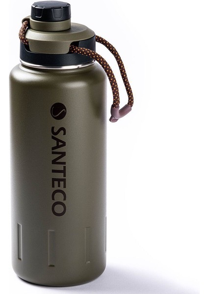 Tekno Trust 020-01-YEŞİL Çift Katmanlı Paslanmaz Çelik Termos Su Şişesi 950ML