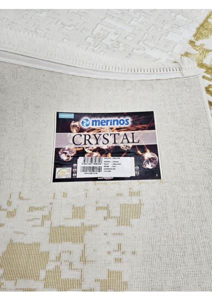 Crystal 32564-060 Parlak Gold Iplikli Çerçeveli Salon Oturma Yatak Odası Antre Mutfak Yolluk Halı