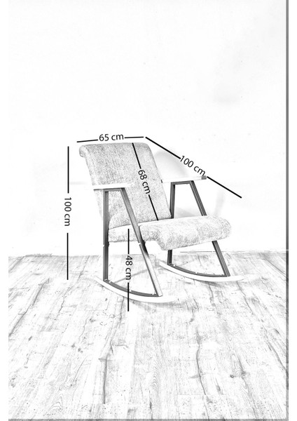 Sallanır Ahşap Detaylı Tv Koltuğu | Sallanan Sandalye & Dinlenme Koltuğu | Sallanan Sandalye | Modern Tasarım | Turuncu fiyatları