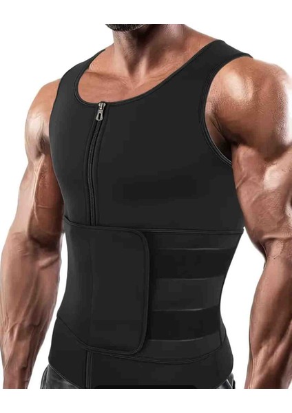 Premium Neopren Erkek Vücut Şekillendirici Korse Terleme Sporcu Sauna Korse