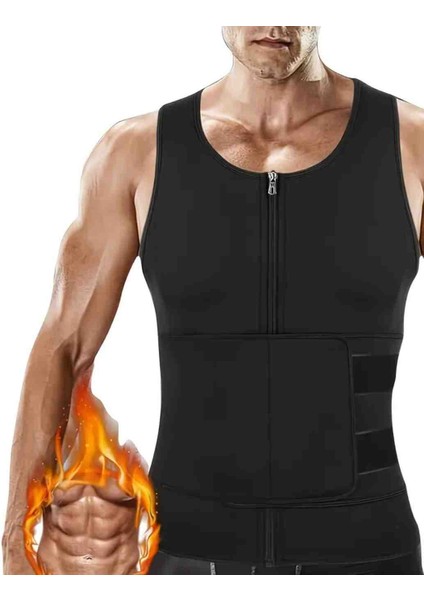 Premium Neopren Erkek Vücut Şekillendirici Korse Terleme Sporcu Sauna Korse