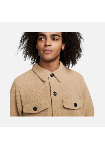 Sportswear Sport Utility Sherpa Full-Length Button Erkek Ceket DZ5437 fırsatları