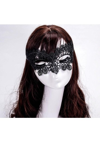 Siyah Dantel Kesim Balo Parti Maskesi 10 No fiyatları