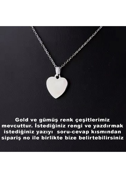 Kişiye Özel Isimli Kararmaz Çelik Kolye Nazar Boncuklu Kalp Kolye Melek Kanat Baskılı fırsatları